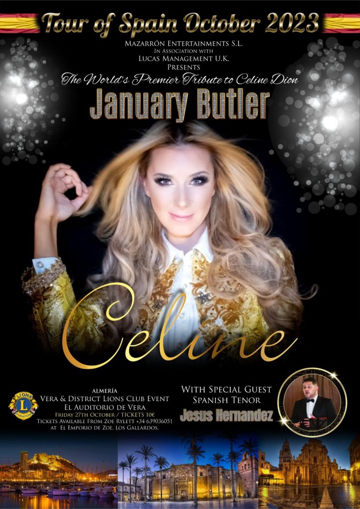 January Butler as Celine Dion, featuring Spanish Tenor, Jesus Hernandez